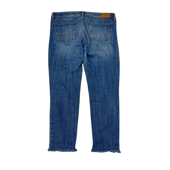 Lucky Brand Distressed Lolita Crop Skinny Jeans Frayed Hem Stretch Denim 12 / 31 - Picture 2 of 7